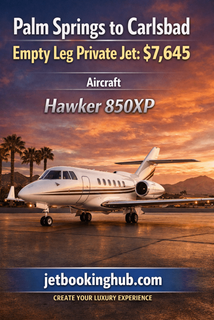 Palm Springs to Carlsbad Empty Leg Private Jet $7,645 (5)