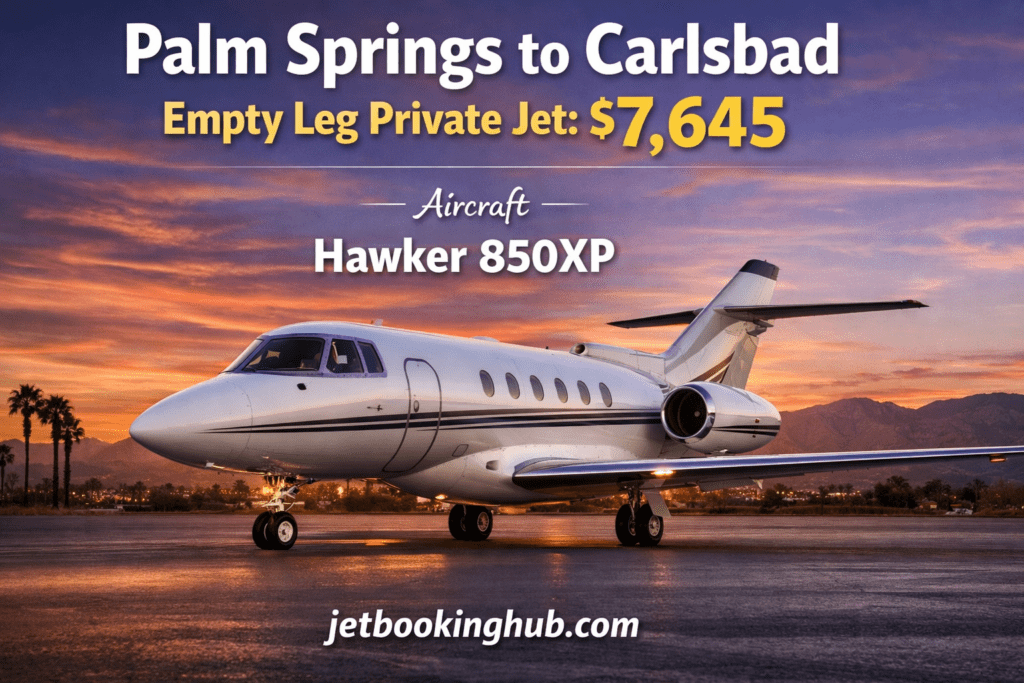 Palm Springs to Carlsbad Empty Leg Private Jet $7,645 (6)