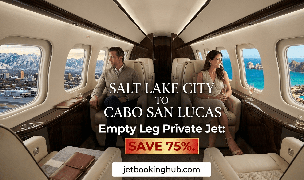 Salt Lake City to Cabo San Lucas Empty Leg Private Jet Save 75%