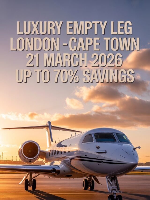 Exclusive London to Cape Town Empty Leg Private Jet Save 75% on a G650 (€90,480)