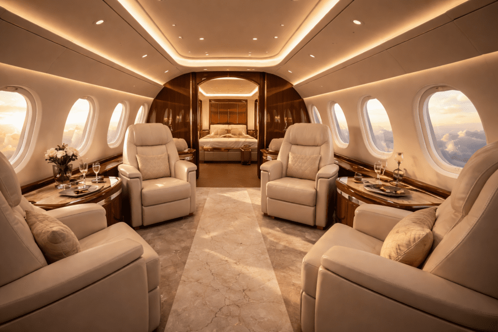 10 Crazy Luxuries You Only See Inside Private Jets (Billionaire Level Experience) (4)