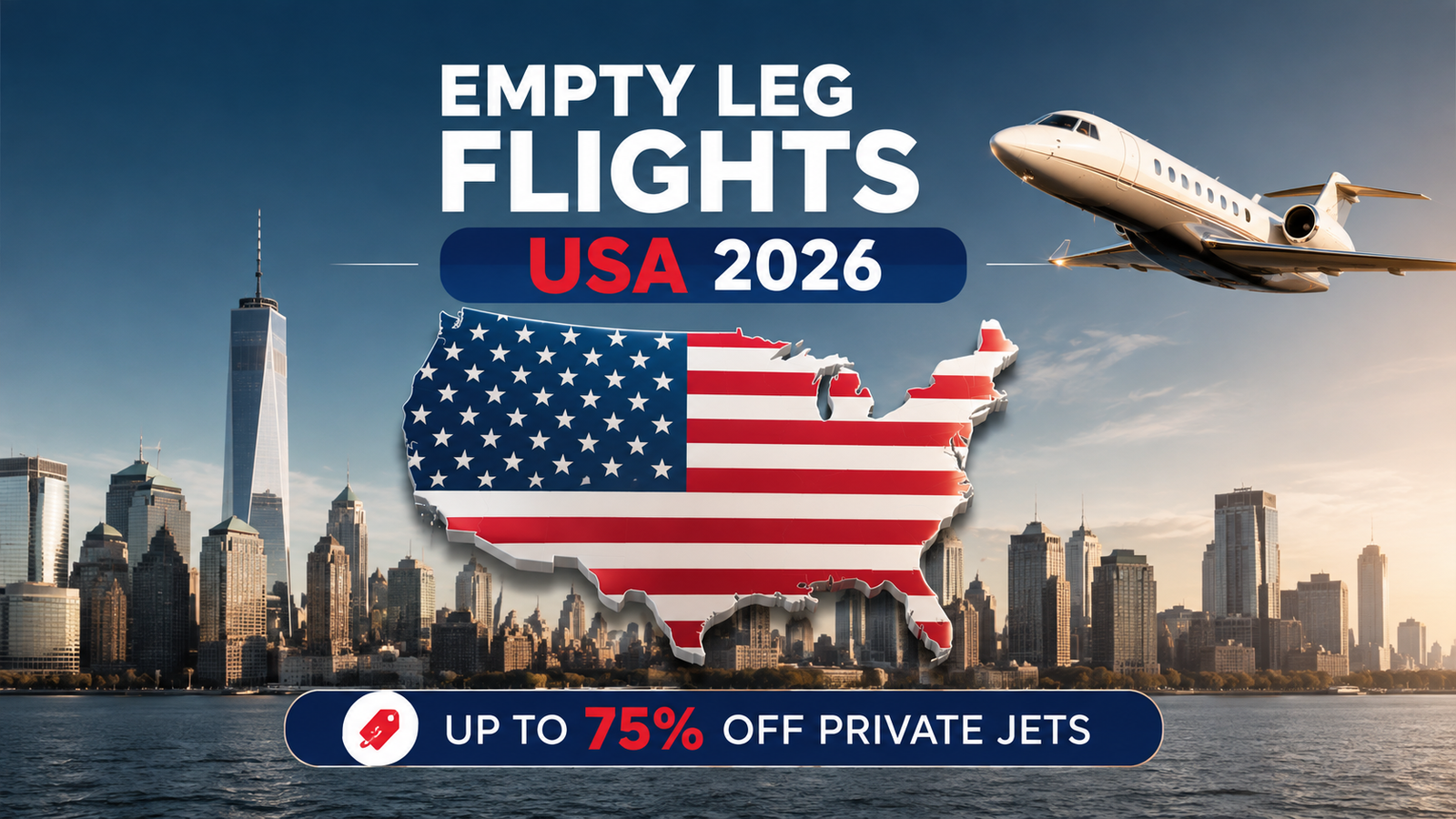 Empty Leg Flights in the United States – Up to 75% Off Private Jets